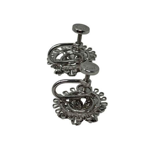 Vintage STAR-ART‎ Brooch and Earring Rhinestone Sterling Silver 925 Jewelry Set - Picture 5 of 10